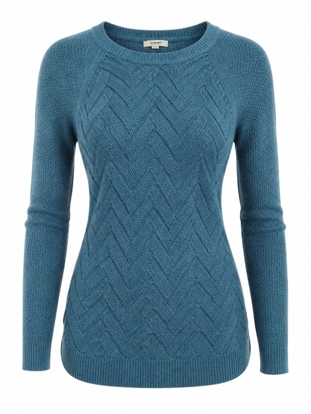 Sonoma Goods For Life Teal Chevron Knit Sweater Women's Size S Lightweight